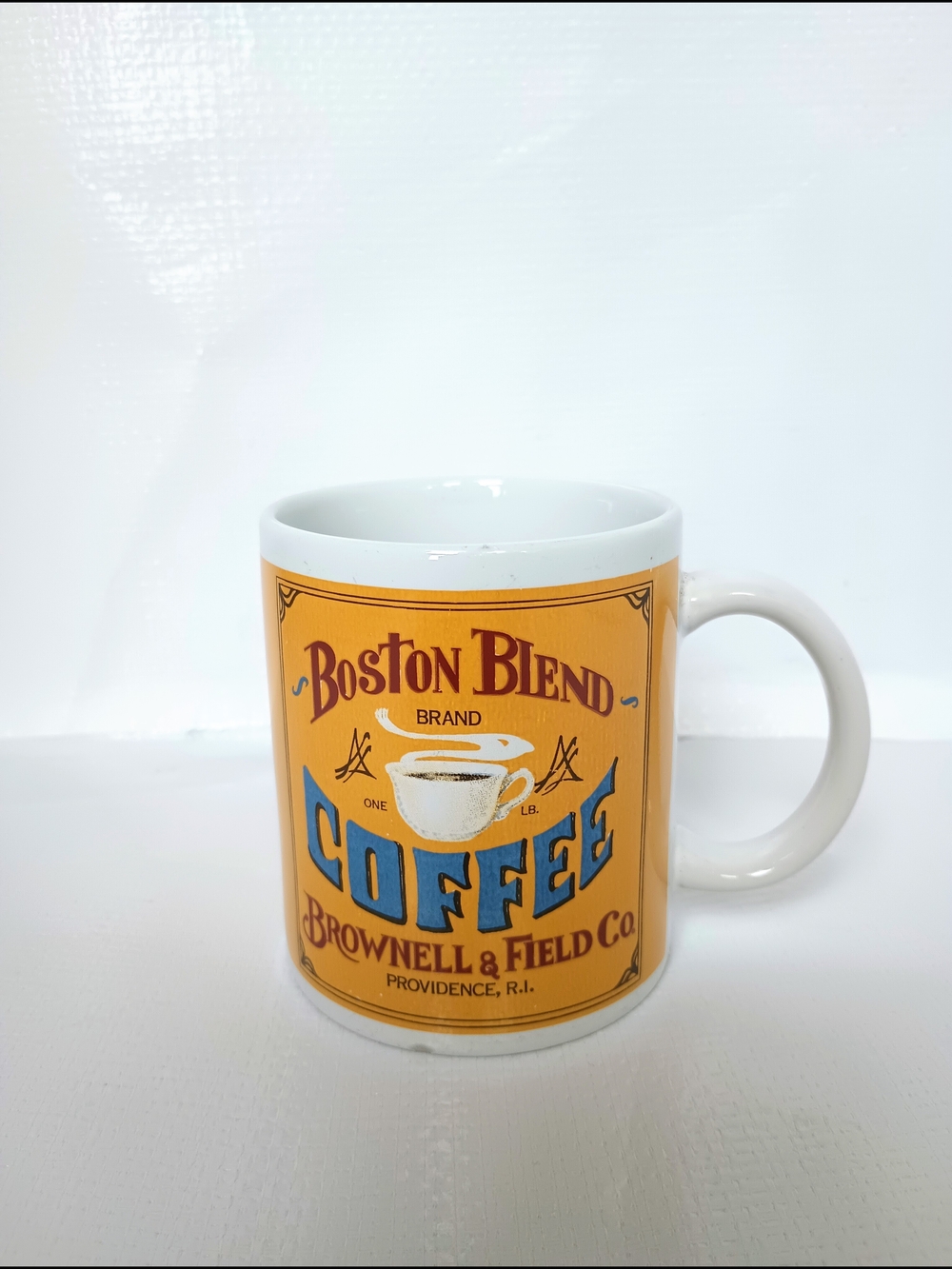 VINTAGE BROWNELL & FIELD COMPANY COFFEE MUG. MUG. BOSTON BLEND COFFEE MUG. B286
